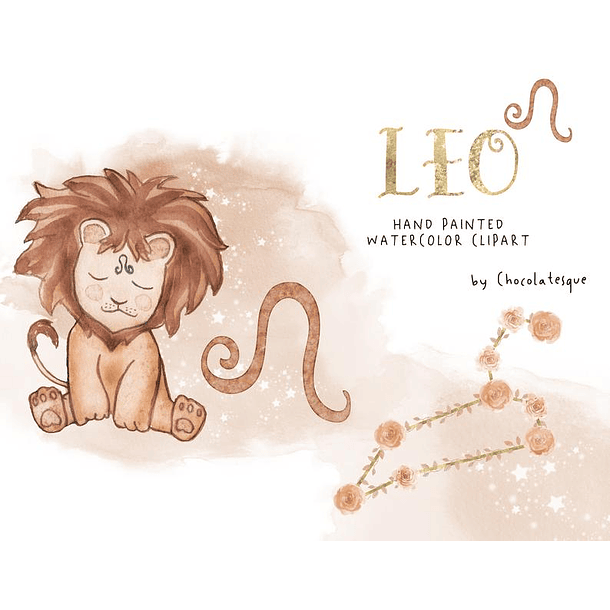 Kit Digital Signos Aquarela Arquivos em Png  4