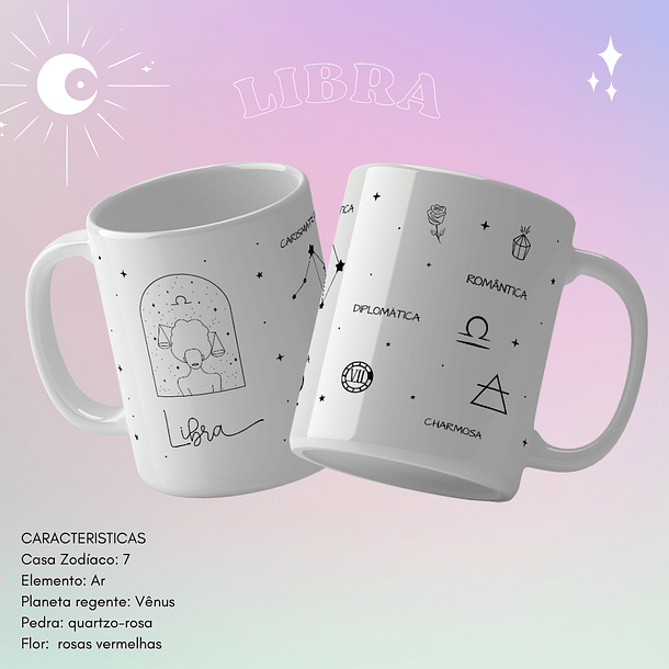 12 Arte para Caneca Signos Arquivo Editável  8