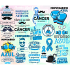 Kit Digital Lettering Frases Novembro Azul Arquivos sem fundo Png 1