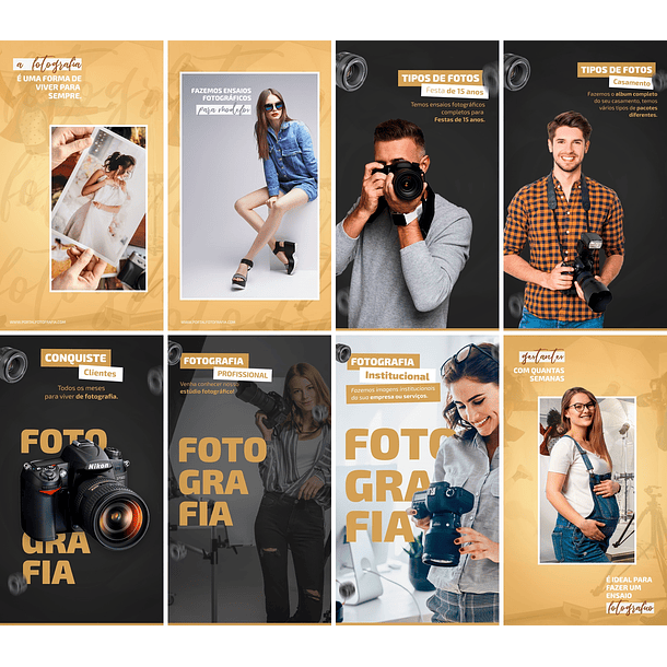 20 Artes Mídias Sociais Agencia Fotografos Studio Fotografico Editáveis Photoshop + Png 2