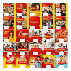130 Artes para Pizzaria Mídias Sociais Editáveis Photoshop + Png