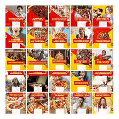 130 Artes para Pizzaria Mídias Sociais Editáveis Photoshop + Png