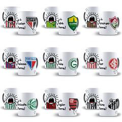 20 Artes Caneca Flork Time Torcedor Editável Corel Draw + Png