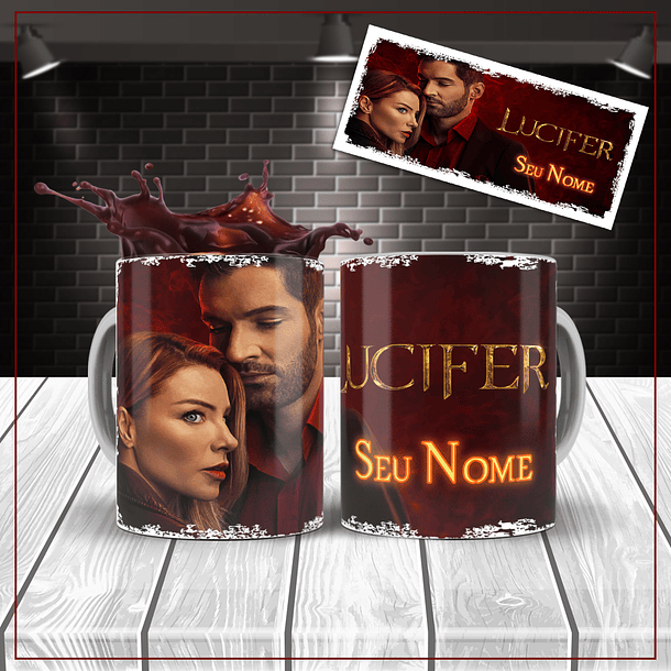 5 Artes para Caneca Serie Filme Lucifer Arquivo Editável  1