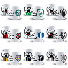 20 Artes Caneca Flork Time Torcedor Editável Corel Draw + Png