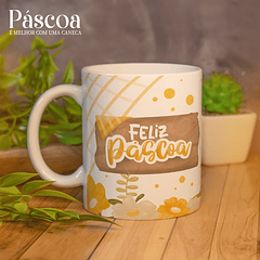 22 Arte para Caneca Páscoa Happy Arquivo em Jpg 