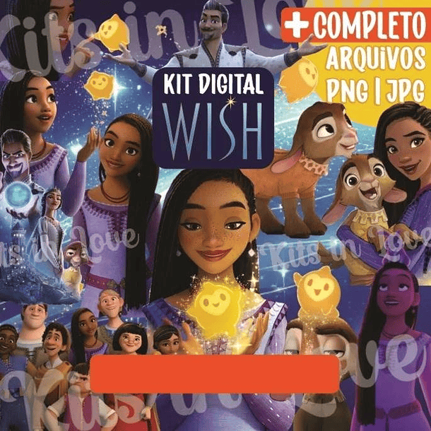 Kit Digital Wish o Poder dos Desejo Arquivos em Png