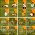 Pack Canva Nutricionista Nutrição Templates Editáveis 200 Artes + Legendas 9