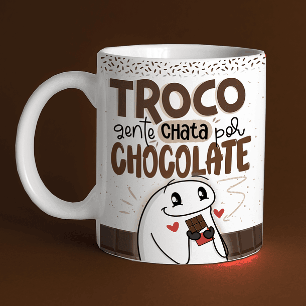 Arte Caneca Troco Gente Chata Por Chocolate Arquivo Png