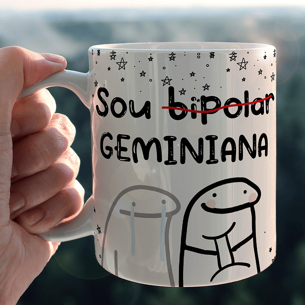 Arte Caneca Sou Bipolar Geminiana Arquivo Png