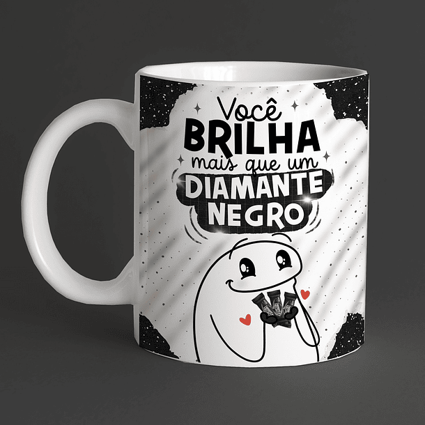 Arte Caneca Você Brilha Mais Que Um Diamante Negro Arquivo Png 1