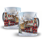 12 Artes para Caneca Trem Natalino 3d Arquivo em Jpg  4