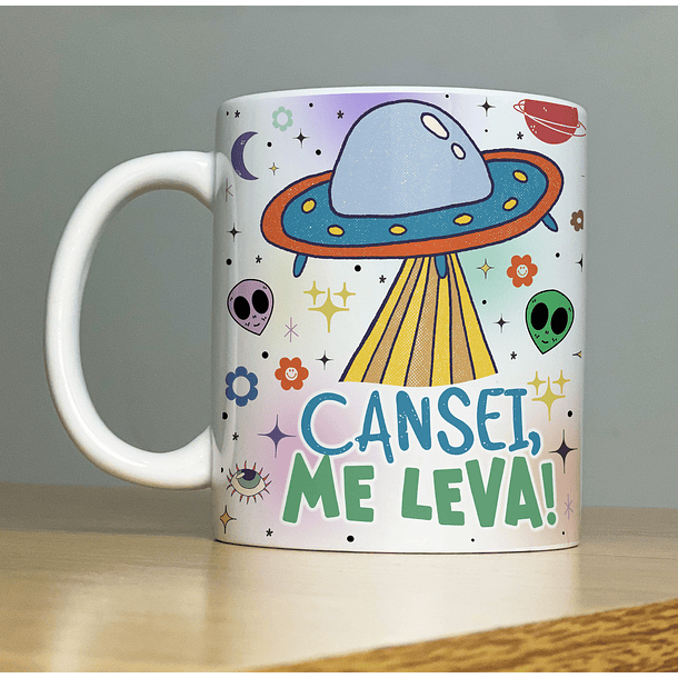 Arte Caneca Cansei me Leva! Arquivo Png