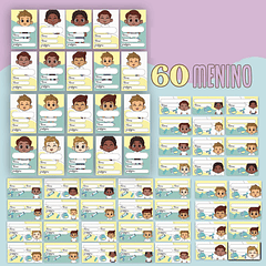 Arquivos para Etiquetas Escolares Menina e Menino Arquivos Editável 