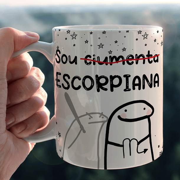 Arte Caneca Sou Ciumenta Escorpiana Arquivo Png