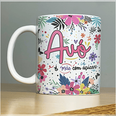 Arte Caneca Avó É mãe com açucar Aniversário Arquivo Png