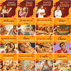 Pack Canva Pizzaria Pizza Templates Editáveis 200 Artes + Legendas 10