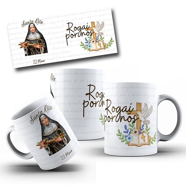 11 Artes para Caneca Santinhos Arquivo em Jpg  1