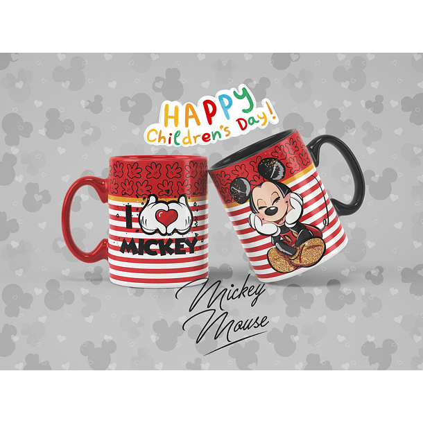 12 Artes para Caneca Disney Mickey Personagens Arquivo em Jpg 1