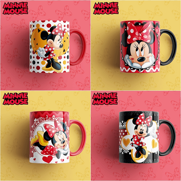 15 Artes Caneca Mickey e Minnie Editável em Photoshop 2