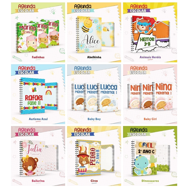 Coleção Capas para Agendas  + Etiquetas em Jpg 15