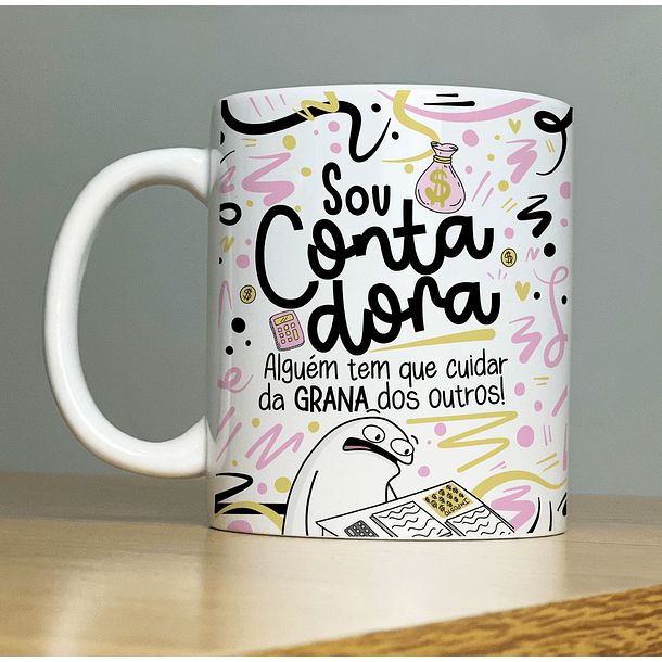 Arte Caneca Sou Contadora Flork Profissão Arquivo Png