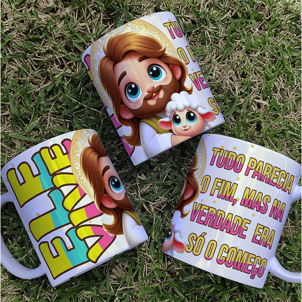 10 Artes Caneca Páscoa Cristã Arquivos Editável 10