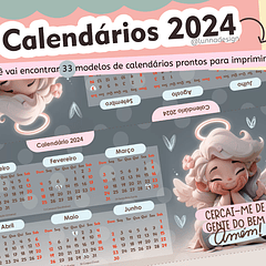 32 Artes para Calendários de Mesa 2024 em Pdf