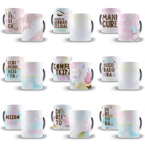 43 Artes para Caneca Profissões Arquivo em Jpge/Png 2