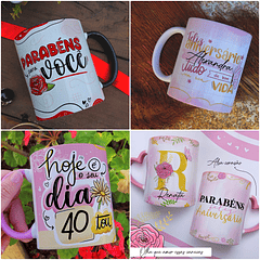 50 Artes Caneca Aniversário em Jpg 