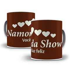 Arte Caneca Namorados Show Você Me Faz Feliz Arquivo Png