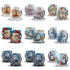 50 Artes para Caneca Animais Natalinos 3d Arquivo em Jpg  3