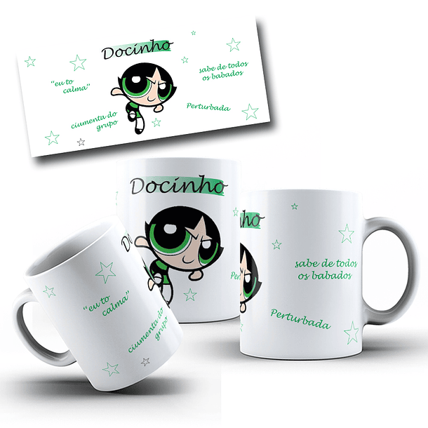 4 Artes para Caneca Meninas Super Poderosas Arquivo em CorelDraw 2