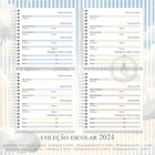 Agenda Escolar Ursinho Aviador e Unicornio Menina Arquivo em Pdf 6