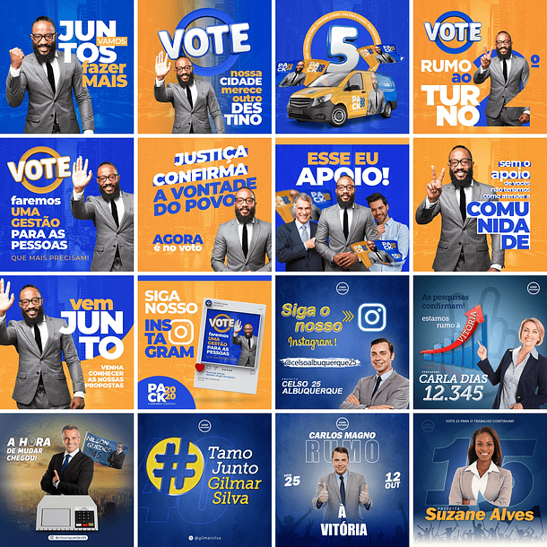 80 Artes Mídias Sociais Campanha Politica Eleitoral Editáveis Photoshop 2