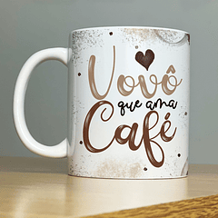 Arte Caneca Vovó Que Ama Café Versão Masculina Inclusa Arquivo Png