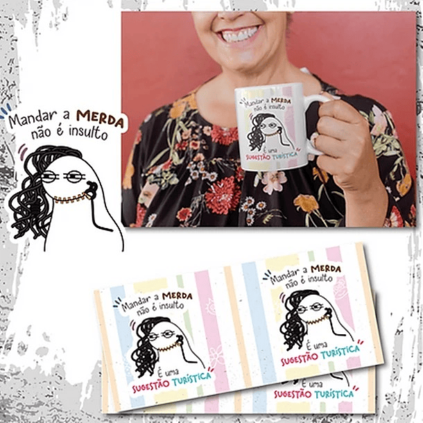 Arte Caneca Manda a merda não é insulto é uma sugestão turística Png 1