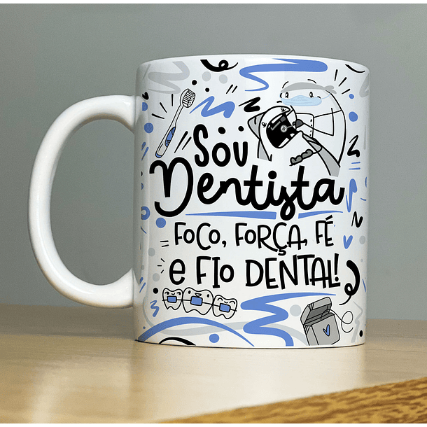 Arte Caneca Sou Dentista Masculino Flork Profissão Arquivo Png