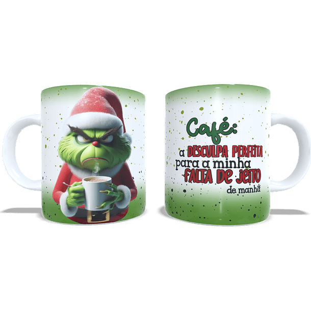 4 Artes para Caneca Grinchi Natal Arquivo em Jpg 4