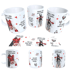 Arte para Caneca Perigosa e linda, jeito de bandida Arquivos Sublimação