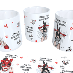 Arte para Caneca Perigosa e linda, jeito de bandida Arquivos Sublimação