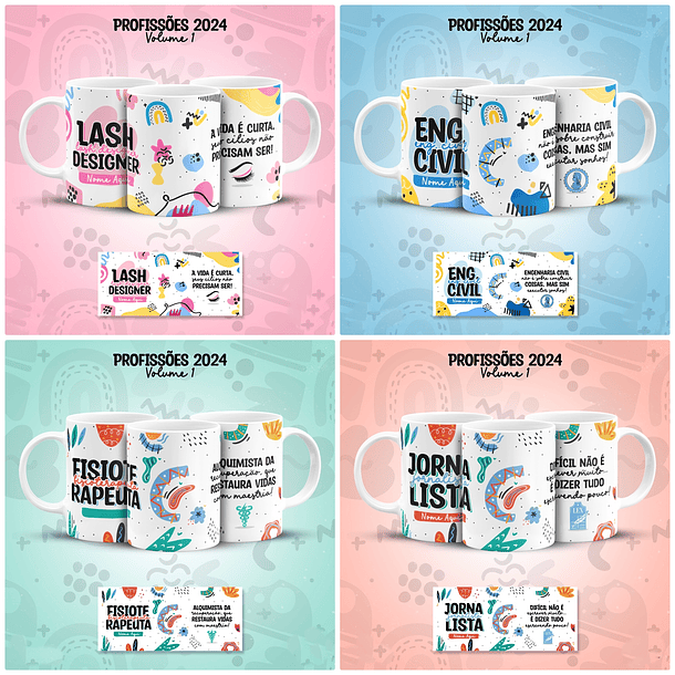 29 Artes para Caneca Profissões Arquivo em Jpg 3