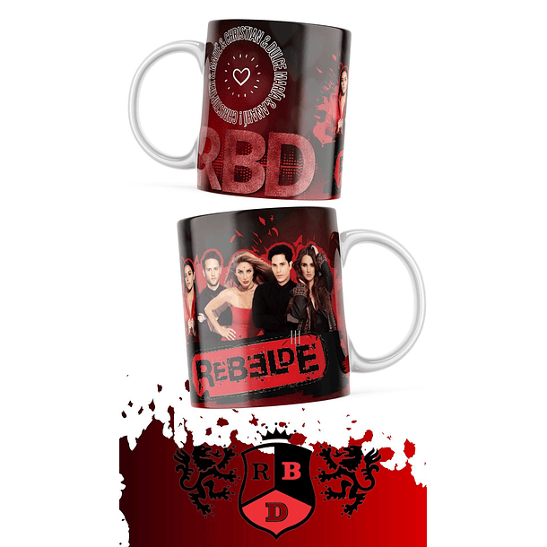 7 Artes para Caneca e Camisa Rebeldes RBD Arquivo em Jpg 2