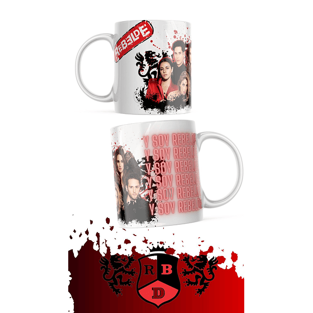 7 Artes para Caneca e Camisa Rebeldes RBD Arquivo em Jpg 4