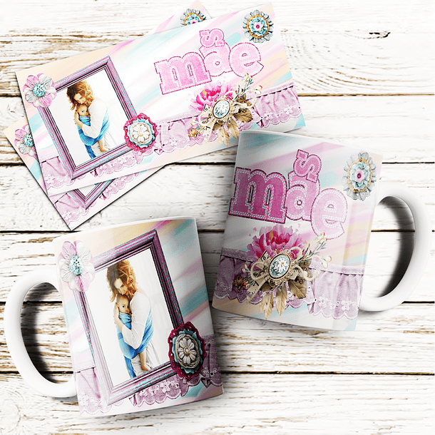 24 Arte para Caneca Dia das Mães Arquivo Editável  18