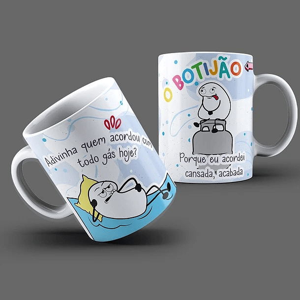 Arte Caneca Adivinha quem acordou com todo gás hoje Png 2