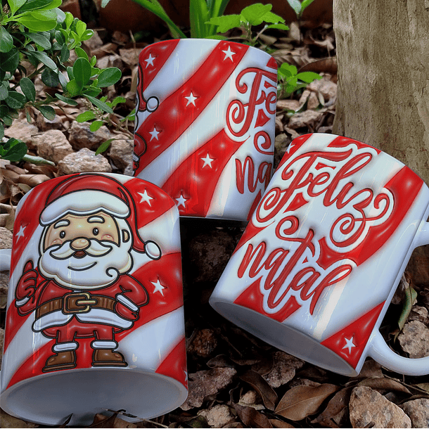 7 Artes para Caneca Natal Infladas Arquivo Editável 3