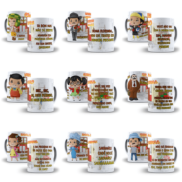 9 Artes para Caneca Chaves Frases Arquivos Png  1