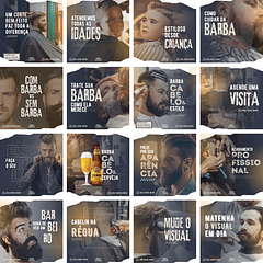 Pack Canva Barbearia Cabelereiro Templates Editáveis 30 Artes + Bônus