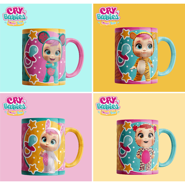 7 Artes Caneca Baby Crys Editável em Photoshop 1